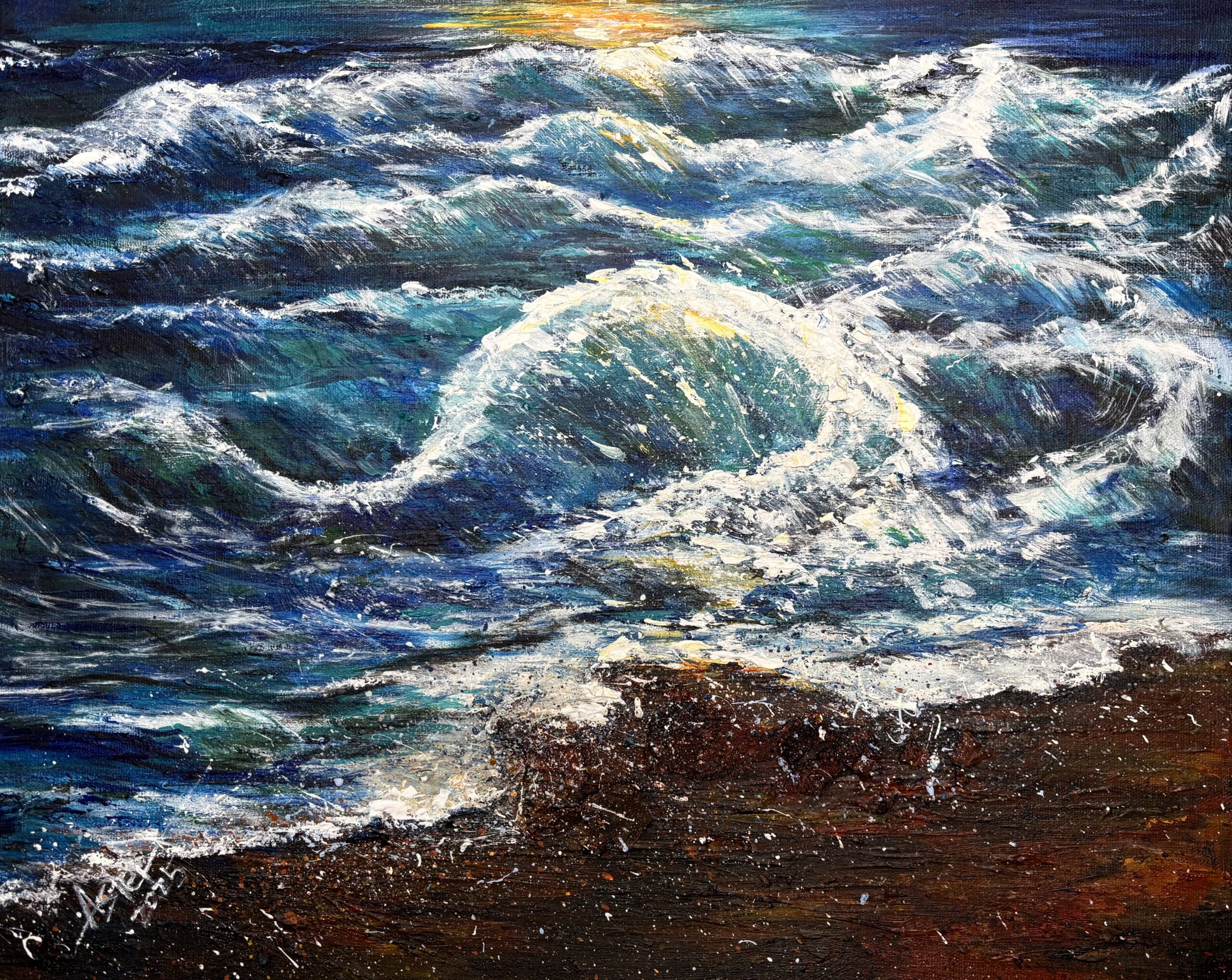 與浪共舞的月光(Moonlight Dancing with the Waves)